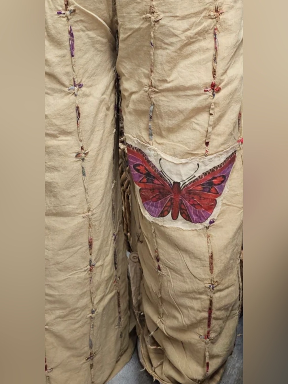 NWT A Rare Bird Bumblebee Rose Pants O/S - Picture 4 of 4